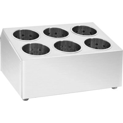 vidaXL Besteckkorb 6 Fächer quadratisch Edelstahl Silber - Besteckkorb vidaXL Besteckkorb 6 Fächer quadratisch Edelstahl Silber - Besteckkorb