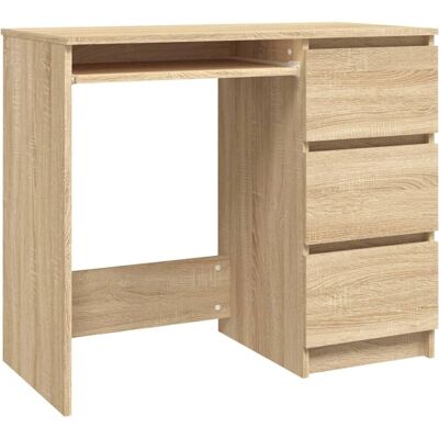 vidaXL Sonoma Oak 90x45x76 cm Office Desk - Durable, Compact, Easy Assembly vidaXL Sonoma Oak 90x45x76 cm Office Desk - Durable, Compact, Easy Assembly