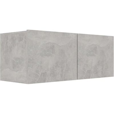 vidaXL Wandmontiertes Graues Zement TV-Möbel 80x30x30cm vidaXL Wandmontiertes Graues Zement TV-Möbel 80x30x30cm