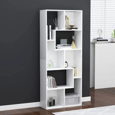 Estantería blanca vidaXL 67x24x161 cm Material de madera - Estantería Estantería blanca vidaXL 67x24x161 cm Material de madera - Estantería