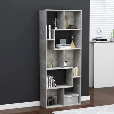 vidaXL Bücherregal Beton Grau - 67x24x161 cm - Spanplatte vidaXL Bücherregal Beton Grau - 67x24x161 cm - Spanplatte