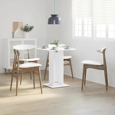 vidaXL Weiße Bistro-Tisch Holzwerkstoff 60x60x75 cm vidaXL Weiße Bistro-Tisch Holzwerkstoff 60x60x75 cm