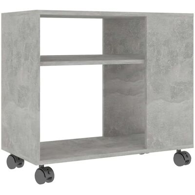 vidaXL Bijzettafel Beton Grijs Hout Ingevoerd voor Thee en Koffie vidaXL Bijzettafel Beton Grijs Hout Ingevoerd voor Thee en Koffie