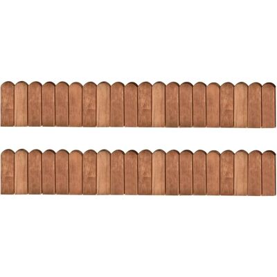 vidaXL Obrzeże ogrodowe - Brązowe - 120 cm vidaXL Obrzeże ogrodowe - Brązowe - 120 cm