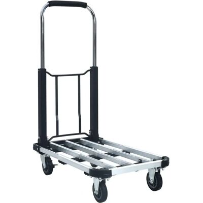 vidaXL Foldbar Transportvogn - 150 kg Aluminium - Sølv vidaXL Foldbar Transportvogn - 150 kg Aluminium - Sølv