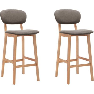 VidaXL 289376 Houten Buchen Barstoel - Modern, Stabiel, 2 stuks VidaXL 289376 Houten Buchen Barstoel - Modern, Stabiel, 2 stuks