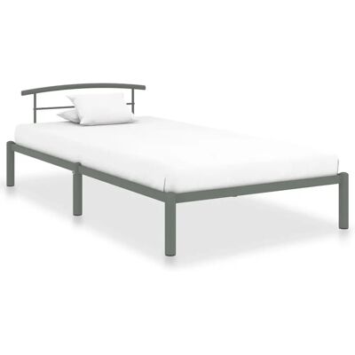 vidaXL 284662 Bettgestell Grau Metall 90x200cm - Bettgestell vidaXL 284662 Bettgestell Grau Metall 90x200cm - Bettgestell