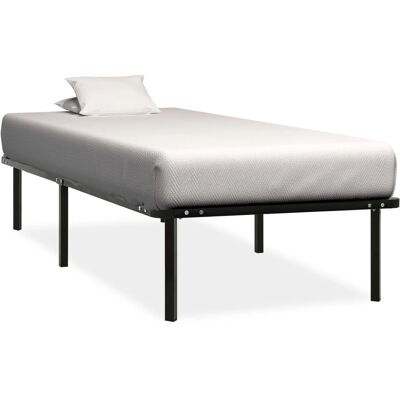 vidaXL Bettgestell Schwarz Metall 90x200 cm - Klassisch vidaXL Bettgestell Schwarz Metall 90x200 cm - Klassisch