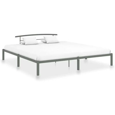 vidaXL 284706 Bettgestell Grau Metall 200x200cm - Bettgestell vidaXL 284706 Bettgestell Grau Metall 200x200cm - Bettgestell