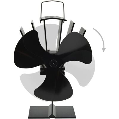 vidaXL Ventilatore per Stufa a Energia Termica - Ventilatore per Stufa - Nero vidaXL Ventilatore per Stufa a Energia Termica - Ventilatore per Stufa - Nero