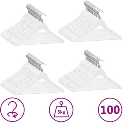 vidaXL Set da 100 appendini antiscivolo in legno duro vidaXL Set da 100 appendini antiscivolo in legno duro