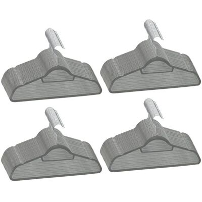 vidaXL 100 pezzi Set di appendini antiscivolo grigi vidaXL 100 pezzi Set di appendini antiscivolo grigi