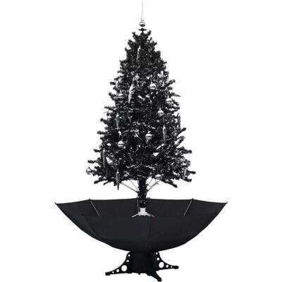 vidaXL Schneebedeckter Weihnachtsbaum - 190cm Schwarz PVC vidaXL Schneebedeckter Weihnachtsbaum - 190cm Schwarz PVC