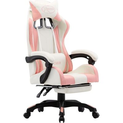 vidaXL Büro- und Gaming-Stuhl Rosa Weiß - Bürostuhl vidaXL Büro- und Gaming-Stuhl Rosa Weiß - Bürostuhl