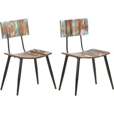 vidaXL Chaises de salle à manger en bois recyclé - Chaises vidaXL Chaises de salle à manger en bois recyclé - Chaises