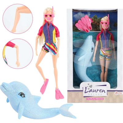 Toi-Toys Lauren Teen Pop Duiker met Glitterdolfijn - Pop Toi-Toys Lauren Teen Pop Duiker met Glitterdolfijn - Pop