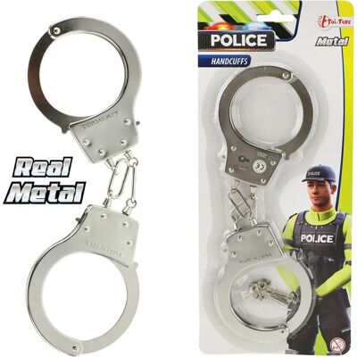 Toi-Toys Politie Handboeien Zilveren Speelgoed - 28cm Toi-Toys Politie Handboeien Zilveren Speelgoed - 28cm