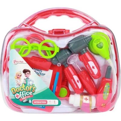Toi-Toys Doktersset met Stethoscoop in Koffertje - Veelkleuren Toi-Toys Doktersset met Stethoscoop in Koffertje - Veelkleuren