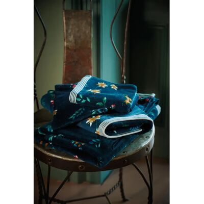 Pip Studio Blau Les Fleurs 70x140cm Luxus Handtuch Pip Studio Blau Les Fleurs 70x140cm Luxus Handtuch