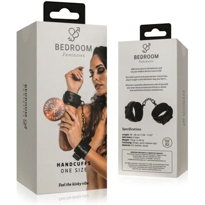 Bedroom Fantasies - Esposas ajustables de cuero sintético - Negro Bedroom Fantasies - Esposas ajustables de cuero sintético - Negro