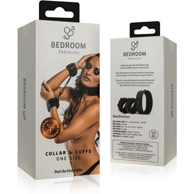 Bedroom Fantasies Ensemble de Bondage en Similicuir Noir - Bondage Set Bedroom Fantasies Ensemble de Bondage en Similicuir Noir - Bondage Set
