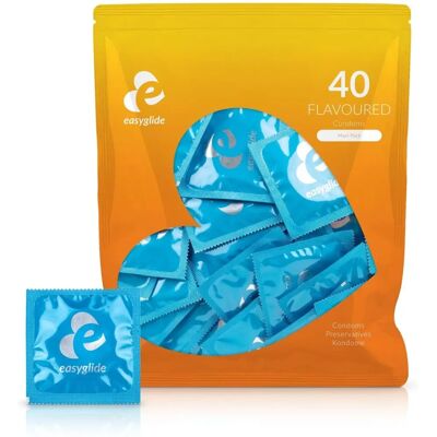 EasyGlide Smaksatte Kondomer - 40-pack - Kondomtype EasyGlide Smaksatte Kondomer - 40-pack - Kondomtype