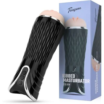 Teazers Elektrisk Masturbator - Myk Ribbete Innerhylse - Masturbator Teazers Elektrisk Masturbator - Myk Ribbete Innerhylse - Masturbator