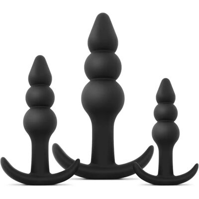 EasyToys - Trio de Plugs Anaux - Sort - Silikone - sexlegetøj EasyToys - Trio de Plugs Anaux - Sort - Silikone - sexlegetøj
