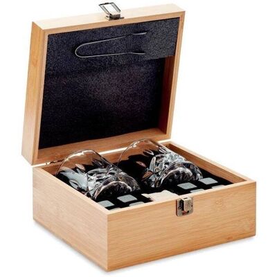 Ensemble de verres à whisky en bambou de luxe Gedshop - 2 verres (300ml) - Matériau naturel - Publicité Ensemble de verres à whisky en bambou de luxe Gedshop - 2 verres (300ml) - Matériau naturel - Publicité