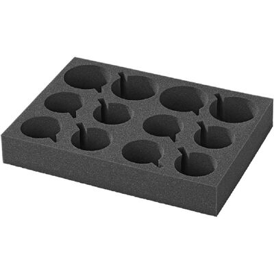 Pricenet Supporto in schiuma morbida per bicchieri - Per 12 bicchieri o tazze Pricenet Supporto in schiuma morbida per bicchieri - Per 12 bicchieri o tazze
