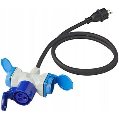 Przewód Adapter Przenośny 150cm - 16A, IP44, Zakres temperatur Przewód Adapter Przenośny 150cm - 16A, IP44, Zakres temperatur