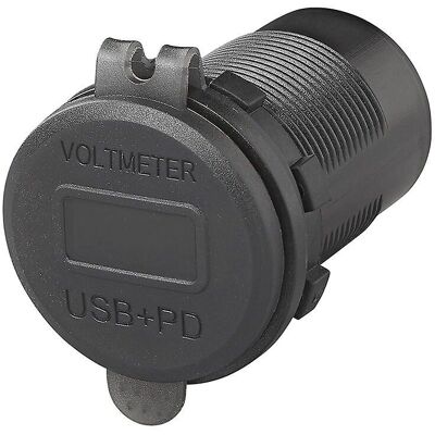 Sicurezza USB tripla Pricenet con voltmetro Sicurezza USB tripla Pricenet con voltmetro
