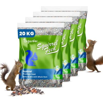 Nourriture Premium pour Écureuils Organifer - Mélange naturel avec noix entières - 20kg - Publicité Nourriture Premium pour Écureuils Organifer - Mélange naturel avec noix entières - 20kg - Publicité