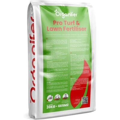 Fertilizante Organifer Pro Turf Lawn - Liberação Lenta 20kg para 665m2 Fertilizante Organifer Pro Turf Lawn - Liberação Lenta 20kg para 665m2