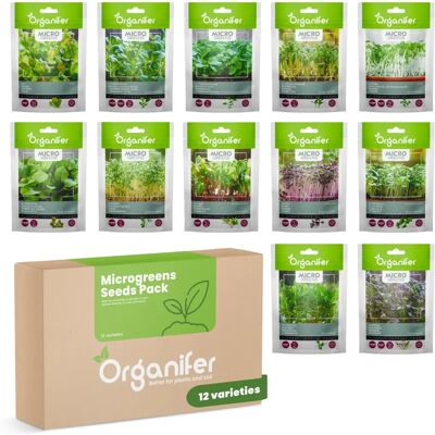 Microgreens Organifer - 12 Variétés - Baby Leaf & Micro Leaf - Publicité Microgreens Organifer - 12 Variétés - Baby Leaf & Micro Leaf - Publicité