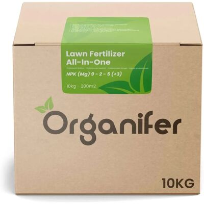 Engrais Organifer pour Gazon - NPK 9-2-5+3 - Publicité Engrais Organifer pour Gazon - NPK 9-2-5+3 - Publicité