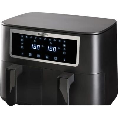 Bourgini Duo Heteluchtfriteuse - 2 x 4,0L XXL - Touchscreen - Zwart Bourgini Duo Heteluchtfriteuse - 2 x 4,0L XXL - Touchscreen - Zwart