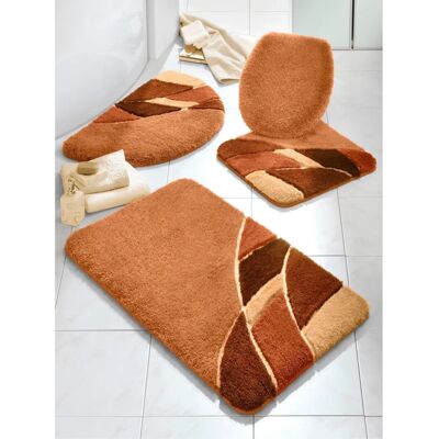 HAGEMANN Unisex Badmatte Terrakotta Größe 50x80 cm - Halbrunde Duschenmatte HAGEMANN Unisex Badmatte Terrakotta Größe 50x80 cm - Halbrunde Duschenmatte