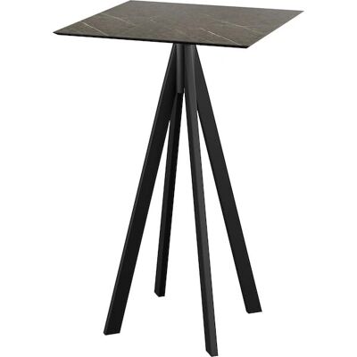 Essentials Infinity Stehtisch - Stahl/HPL - 70x70cm - Schwarz & Midnight Marble Essentials Infinity Stehtisch - Stahl/HPL - 70x70cm - Schwarz & Midnight Marble