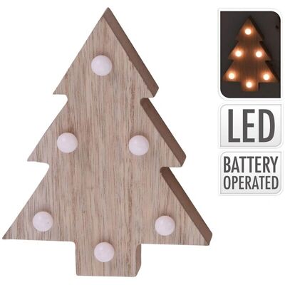 Home & Styling dekoracyjna drewniana figura - Boże Narodzenie LED - 10x3x13 cm Home & Styling dekoracyjna drewniana figura - Boże Narodzenie LED - 10x3x13 cm