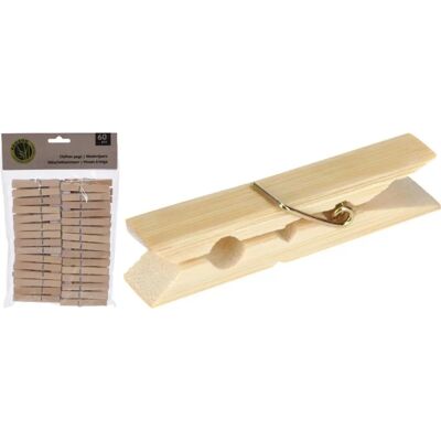 B2X 60 Holz-Wäscheklammern - Langlebige Innen/Außen Wäschezubehör B2X 60 Holz-Wäscheklammern - Langlebige Innen/Außen Wäschezubehör