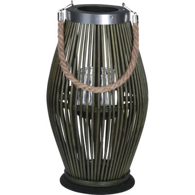 Home Styling Collection Bambus-Laterne - 21x38cm, Grün Home Styling Collection Bambus-Laterne - 21x38cm, Grün