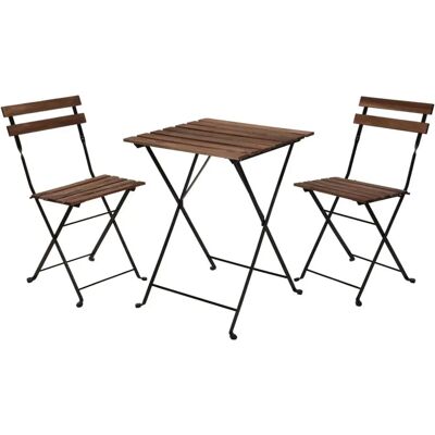 Conjunto de Mesa Plegable de Acacia IPAE Progarden - Muebles de Jardín Conjunto de Mesa Plegable de Acacia IPAE Progarden - Muebles de Jardín