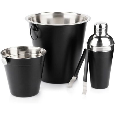 Excellent Houseware Schwarzes Edelstahl 4-teiliges Barware-Set Excellent Houseware Schwarzes Edelstahl 4-teiliges Barware-Set