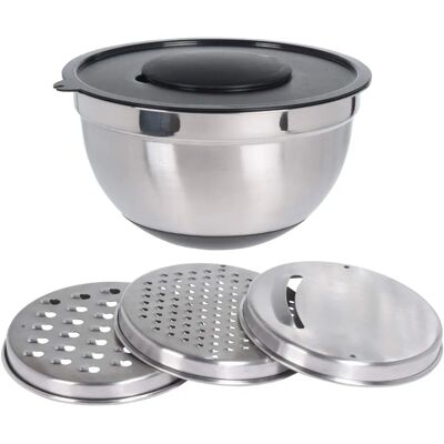 VidaXL RVS Mengkom Set met Raspers VidaXL RVS Mengkom Set met Raspers