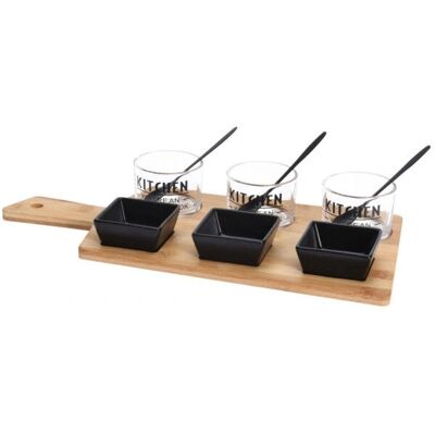 Excellent Houseware Bambus Snack-Set - 10 Stück - Küchenzubehör Excellent Houseware Bambus Snack-Set - 10 Stück - Küchenzubehör
