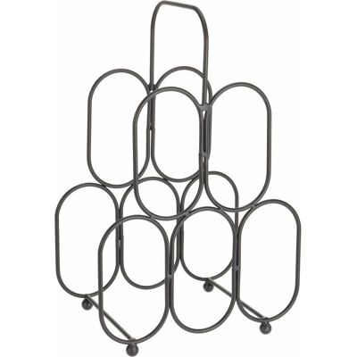 Home Styling Collection Schwarzer Metall-Weinhalter - 5 Flaschen Home Styling Collection Schwarzer Metall-Weinhalter - 5 Flaschen