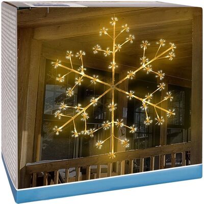 ECD GERMANY Płatki Śniegu LED - Ciepła Biała, 120cm, 384 LED ECD GERMANY Płatki Śniegu LED - Ciepła Biała, 120cm, 384 LED