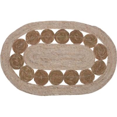 Home Styling Collection Jute Oval Teppich - Dekor, Natur, Braun Home Styling Collection Jute Oval Teppich - Dekor, Natur, Braun