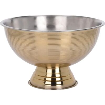 EH Excellent Houseware Goldener Edelstahlschüssel auf Fuß - 39,5cm - Elegante Dekoration EH Excellent Houseware Goldener Edelstahlschüssel auf Fuß - 39,5cm - Elegante Dekoration